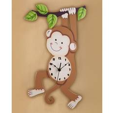 Analogue Clocks Kids Monkey Wall Animal Themed Sunny Safari by Fantasy Fields Wall Clock