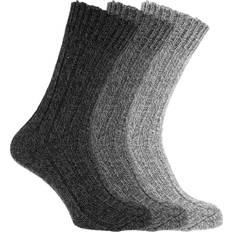 Brown - Men Socks Mens Wool Blend Boot Socks (Pack Of 3) (UK Shoe 6-11, EUR 39-45) (Navy/Grey/Blue)