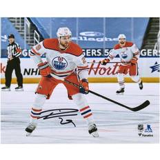 Fanatics Edmonton Oilers Leon Draisaitl Autographed Reverse Retro Jersey Skating Photograph