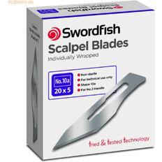 Yarn & Needlework Supplies Swordfish Scalpel Blades No.10A Metal (100 Pack)