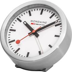 White Table Clocks Mondaine Mini Desk 12.5cm Table Clock