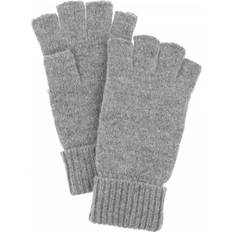 Grey - Men Mittens Hestra Basic Wool Half Finger Gloves 10