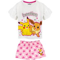 Pokémon Girl's Besties Pikachu & Eevee Frill Short Pyjama Set