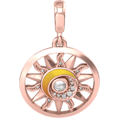 Pandora ME Sun Power Medallion Charm - Rose Gold/Orange/Transparent