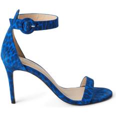 L'agence Gisele - Cobalt Blue Leopard Suede