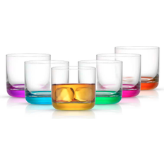 Orange Whisky Glasses Joyjolt Hue Colored Whisky Glass 29.6cl 6pcs