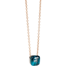 Pomellato Nudo Pendant Necklace - Rose Gold/Silver/Topaz