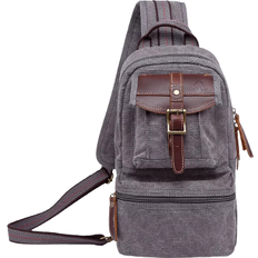 TSD Brand Turtle Ridge Canvas Sling Bag