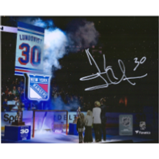 Fanatics New York Rangers Henrik Lundqvist 30. Autographed 8'' x 10'' Banner Raising Photograph