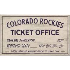 Open Road Brands Colorado Rockies Ticket Office Wood Sign