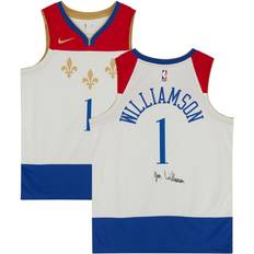 Fanatics New Orleans Pelicans Zion Williamson Autographed Nike White 2021 City Edition Swingman Jersey