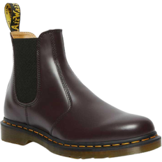Brown - Women Chelsea Boots Dr. Martens 2976 Smooth - Burgundy