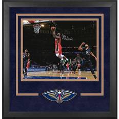 Fanatics New Orleans Pelicans Zion Williamson Autographed Deluxe Framed Going Up vs. New York Knicks Photograph