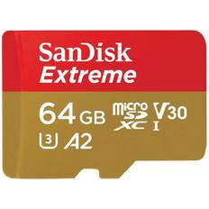 64 GB - microSDXC Memory Cards & USB Flash Drives SanDisk Extreme microSDXC Class 10 UHS-I U3 V30 A2 170/80MB/s 64GB