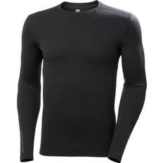 Men - Skiing Base Layer Tops Helly Hansen Men's Lifa Merino Midweight Crew Base Layer - Black