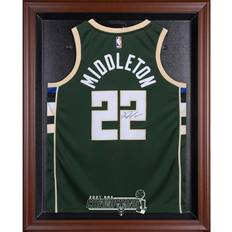 Fanatics Milwaukee Bucks Brown Framed 2021 NBA Finals Champions Logo Jersey Display Case