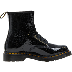 Dr. Martens 1460 W - Black Patent Lamper Leopard Emboss