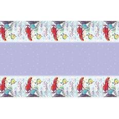 Disney Unique Ariel Rectangular Plastic Table Cover, blue/red/multicolor, 54" x 84"