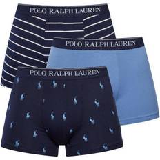 Polo Ralph Lauren Blue - Men Men's Underwear Polo Ralph Lauren Logo Trunks 3-pack