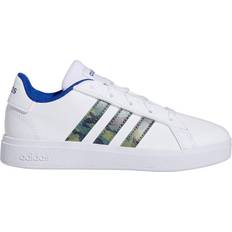 Adidas Kid's Grand Court 2.0 - Cloud White/Green Oxide/Royal Blue