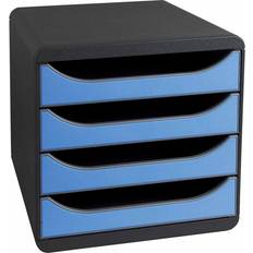 Blue Letter Trays Exacompta BIG-BOX Iderama 4 Drawer Unit, Ice Blue