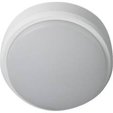 Robus Ohio White/Black Trim 12W Circular Bulkhead Warm White