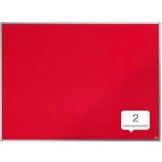 Red Bulletin Boards Nobo Essence Felt Notice Board 1200 x 900mm Red 1904067