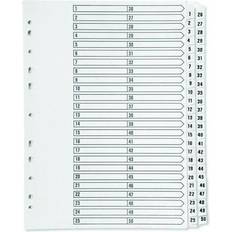 Q-CONNECT 1-50 Index Multi-Punched Reinforced Board Clear KF97057