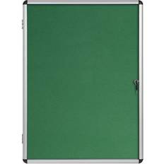 Green Clipboards & Display Stands Bi-Office VT740102150 Enclore Green Felt Lockable Noticeboard Display Case 20