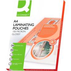 Lamination Films Q-CONNECT Laminating Pouches A4 100 Mic 100pcs