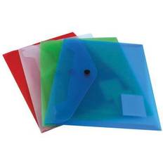 Green Binders & Folders Q-CONNECT Polypropylene Document Folder A5 Assorted Pk 12 KF03609