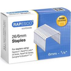 Rapesco 26/6mm Galvanised Staples, Silver