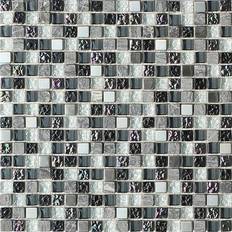 House of Mosaics Petrol Marble Mix Wall Mosaic Grey Framed Art