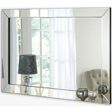 Black Wall Mirrors Contemporary Angled Black 120cm Wall Mirror