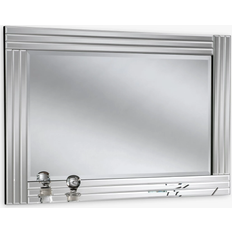 Triple Surround Black 90cm Wall Mirror