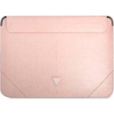 Guess Protective Macbook Sleeve 13" 14" Saffiano Triangle Pink