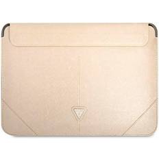 Guess Saffiano Triangle Logo Sleeve 13/14" Beige