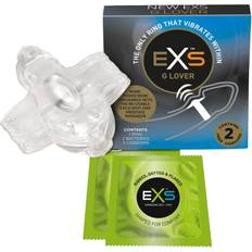 Latex Penis Rings Sex Toys EXS G-Lover Cock Ring with Condoms 2 pcs Clear