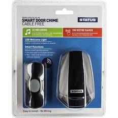 Status Wireless Plug in Door Chime with Nightlight Black