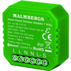 Malmbergs Bluetooth Smart Dosdimmer, inklusive RFstöd, 150W LED