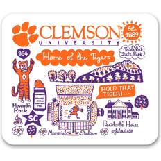 The Memory Company Clemson Tigers White Mouse Pad