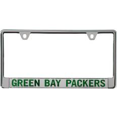 Stockdale Green Bay Packers Metal Frame Acrylic Bottom Inlaid Mirror License Plate Frame