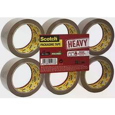 Postage & Packaging Supplies 3M Scotch Heavy Packaging Tape High Resistance Hotmelt 50mm x 66m Brown, Pack of