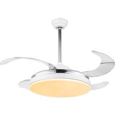 Globo Lighting Cabrera LED ceiling fan, CCT, white