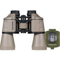 Praktica Falcon 10x50mm Field Binoculars Sand Military Waterproof Compass