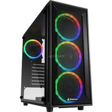 Sharkoon Semi-tower Box TG4M Black RGB