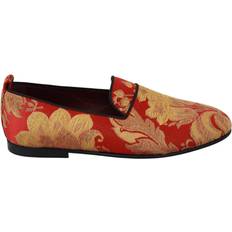 Gold - Men Loafers Dolce & Gabbana Brocade - Red/Gold