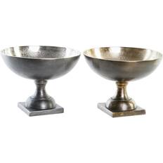 Dkd Home Decor Centerpiece Silver Golden Aluminium Modern (25 x 25 x 19 cm) (2 Units) Decorative Item