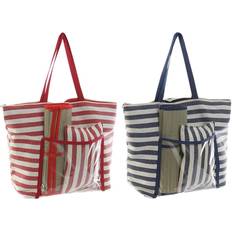 Dkd Home Decor Beach Bag Canvas - Red Blue