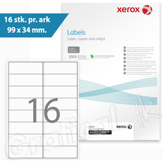Xerox Label Xerox Multilabels 99x33mm 003R96296 16stk/ark 100ark/æsk